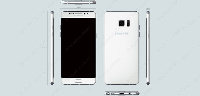 消息更新：正面模板曝光确认 Samsung Galaxy Note 7 配置虹膜扫描；新增珊瑚藍色好有爱！ 3